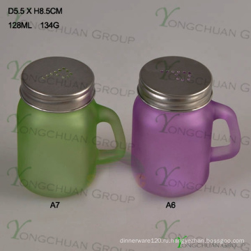 Цвет Nin S / P Крышка Mini Jar Clear с ручкой Стеклянные банки Mason для продажи